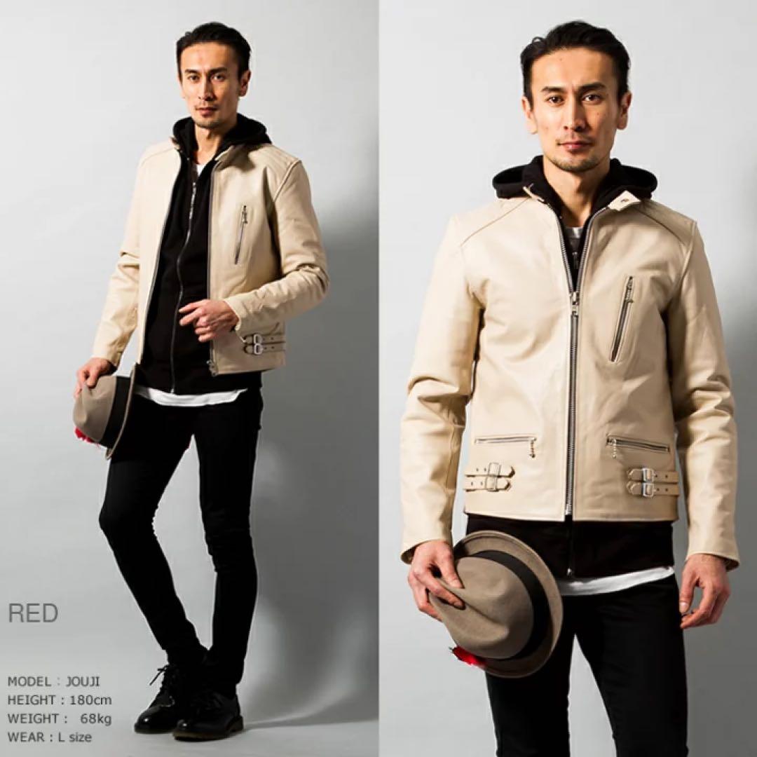 Horn Works 本革 UKシングルライダースジャケット バッファロー XL