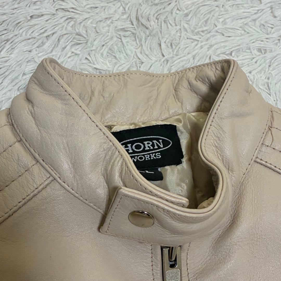 Horn Works 本革 UKシングルライダースジャケット バッファロー XL