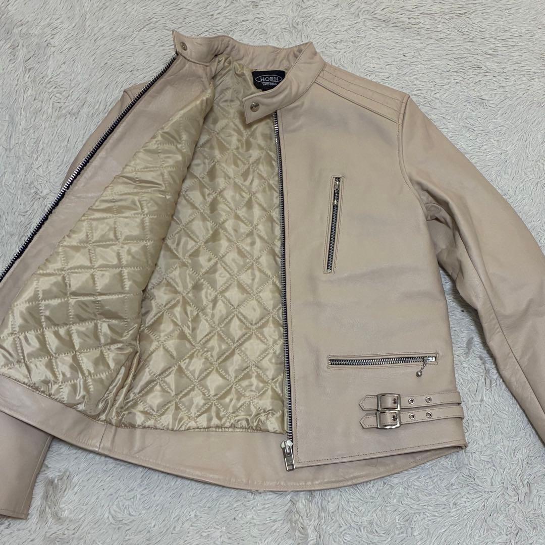 Horn Works 本革 UKシングルライダースジャケット バッファロー XL