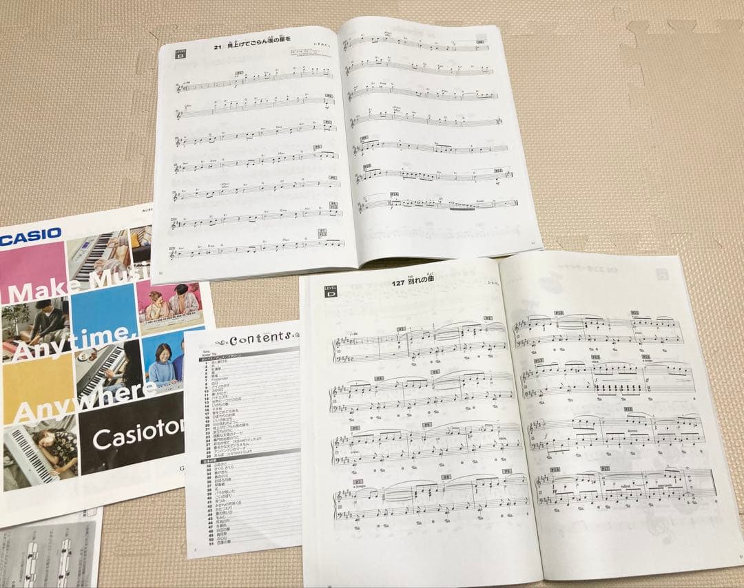 カシオ　光ナビゲーション電子キーボード　CASIO LK-520 曲数アプリ機能