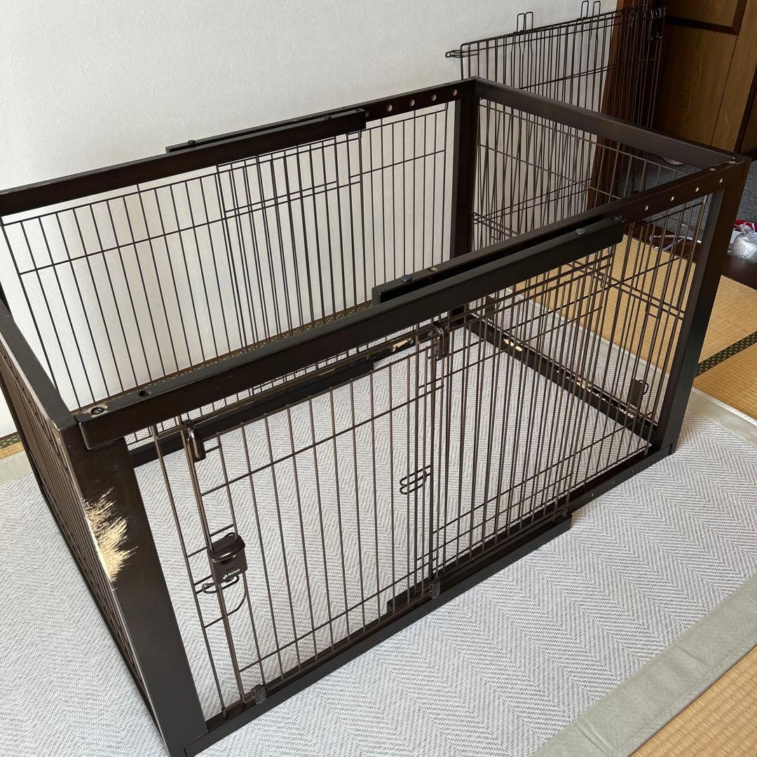 ちびぽめ Richell 木製スライドペットサークル　レギュラー、ワイド