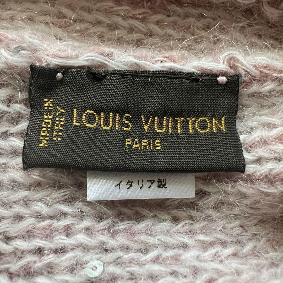 美品　ルイヴィトン　モノグラム　ニット帽　ビーニー　ピンク　スパンコール　ラメ