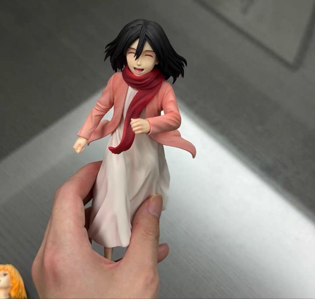 進撃の巨人 ③ エレン+ミカサ+アルミン ガレージキット ガレキ スタチュー