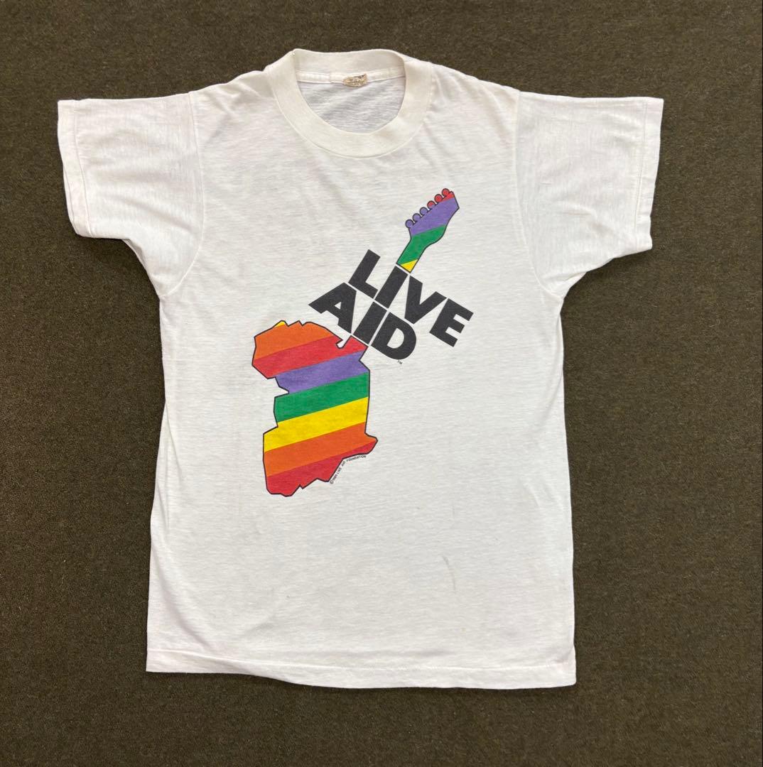 VINTAGE 80S LIVE AID Tシャツ ホワイト