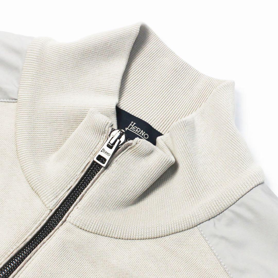 HERNO 46 コットン　ブルゾン　ベージュ　スタンドカラー