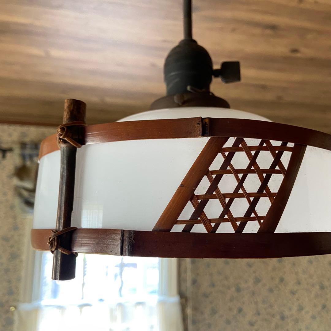 電笠　乳白硝子　昭和レトロ　和モダン　大正浪漫