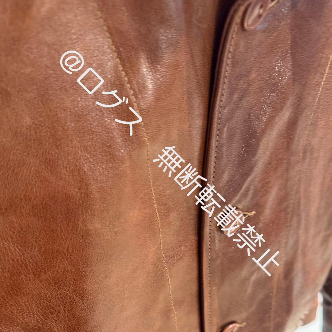 リーバイス メンロー コサック レザー ジャケット ブラウン XL