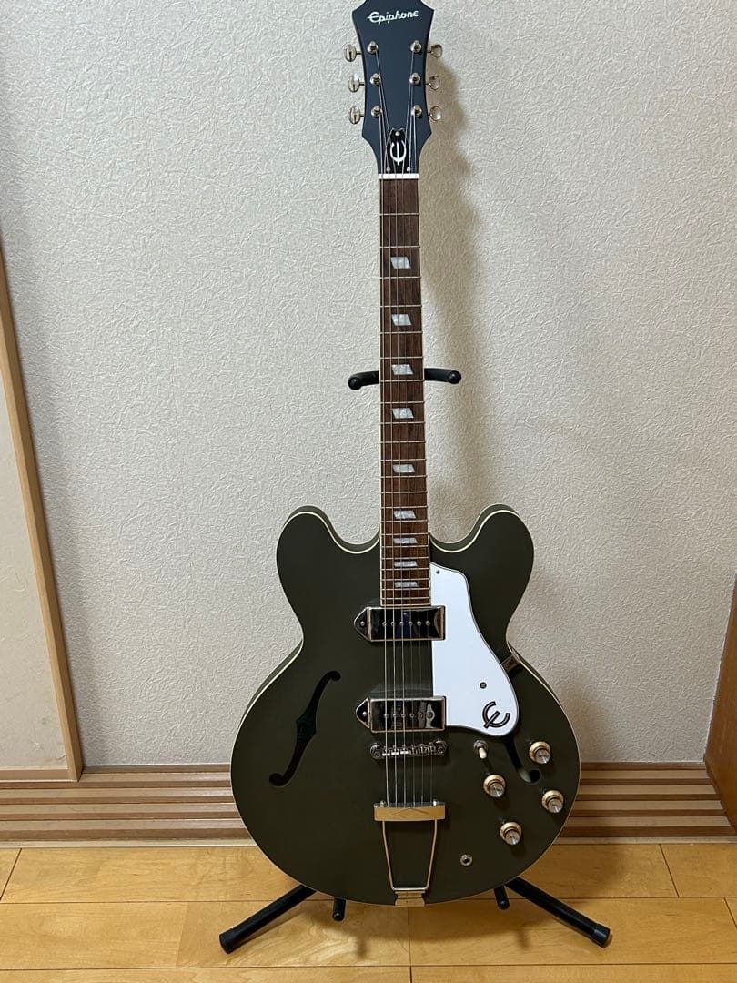 ギター Epiphone Casino Worn Olive Drab Gibson