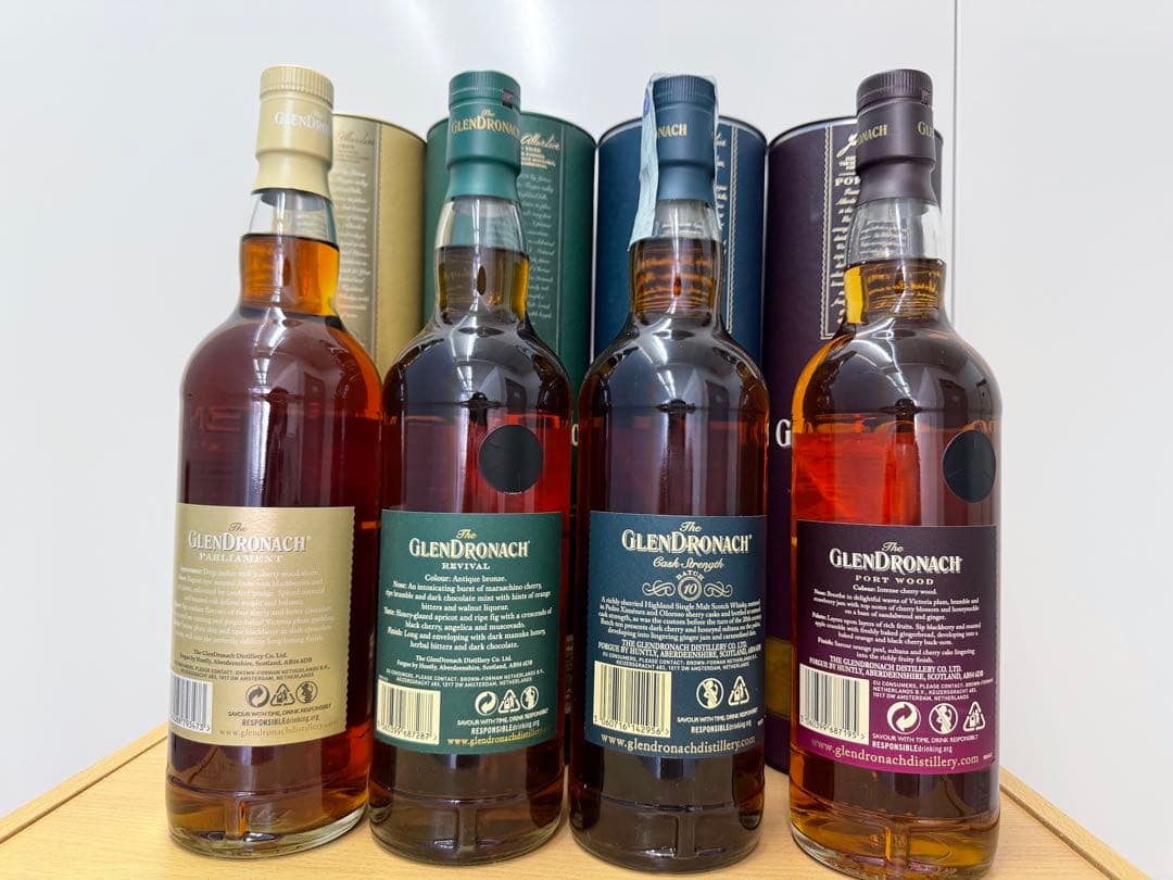 新品未開栓 希少品　グレンドロナック　4本セット　旧ボトル　21年　15年