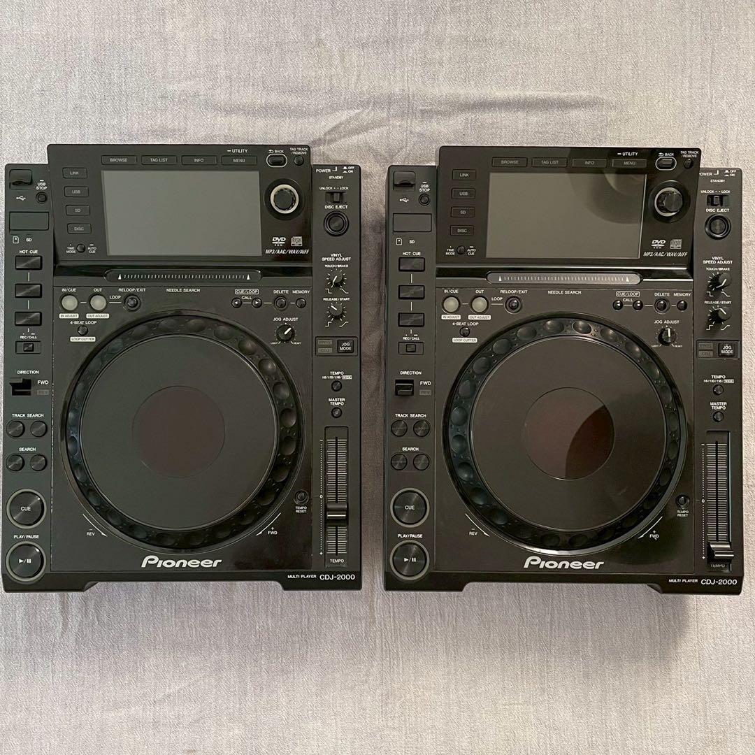【動作良好】Pioneer CDJ-2000 ×2台セット／メンテ済スタンド付き