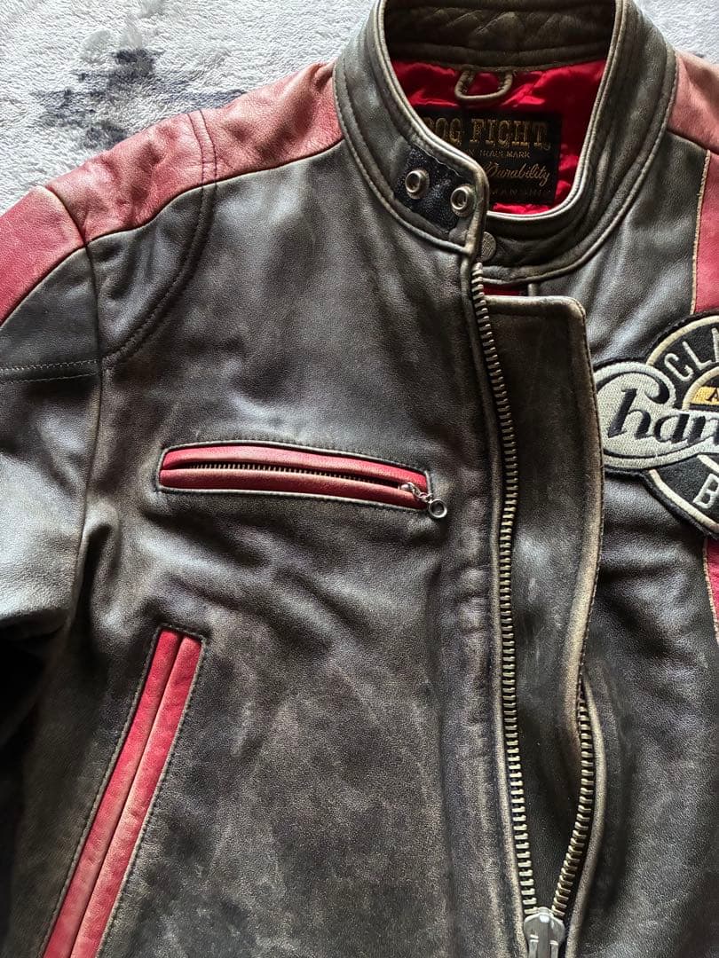 90sビンテージシングルライダースジャケット レザーバイカージャケット
