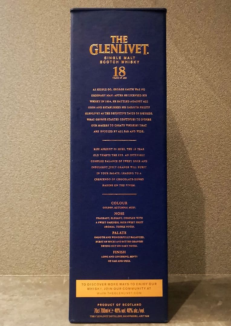 ザ・グレンリベット18年 バッチリザーブ 700ml 40度 スコッチウイスキー