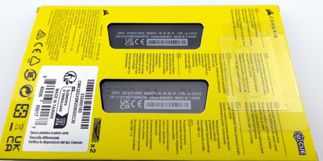 【価格高騰中】入手困難 Corsair DDR5-6000 32GB 動作確認済