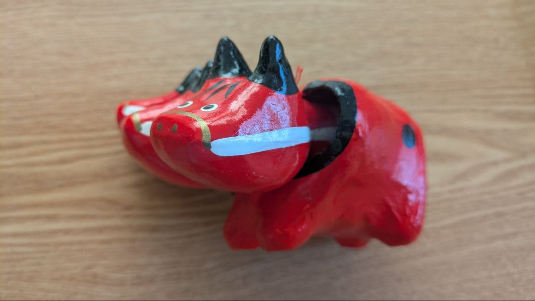 神獣ベコ　ケルベコス　張り子　工芸品