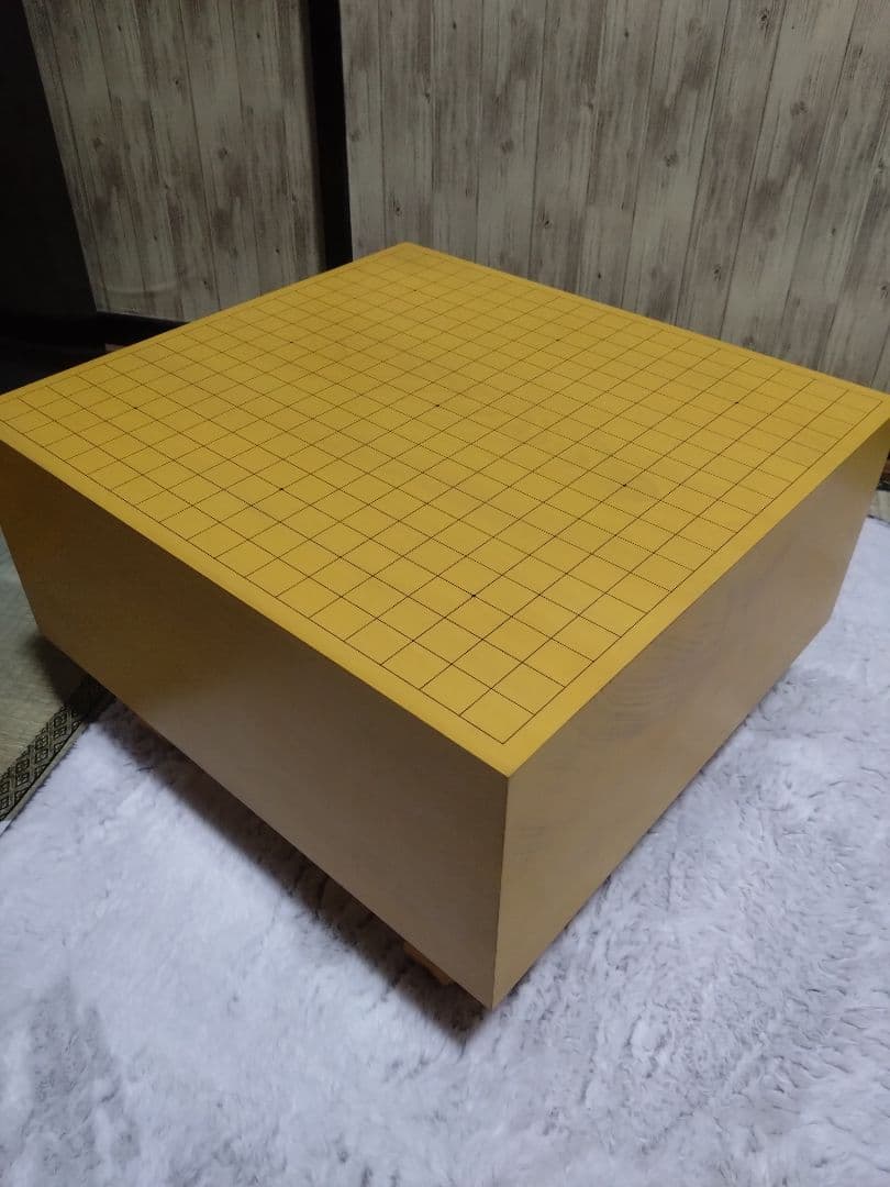 高級囲碁セット/国産 本榧6.4寸（美品）本蛤碁石、那智黒38号