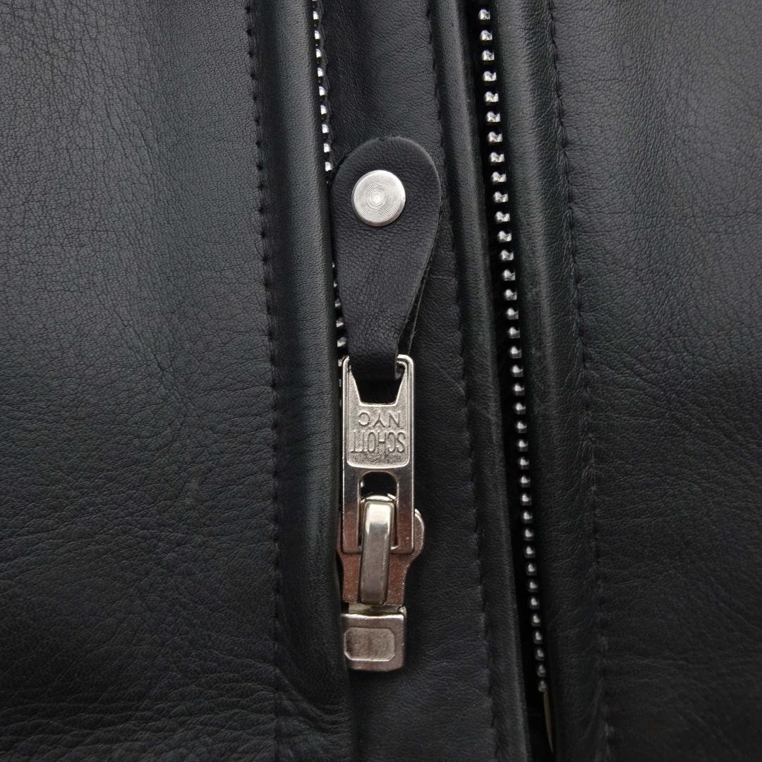 46 美品良品 ショット 641 シングル ライダース レザー ジャケット米国製