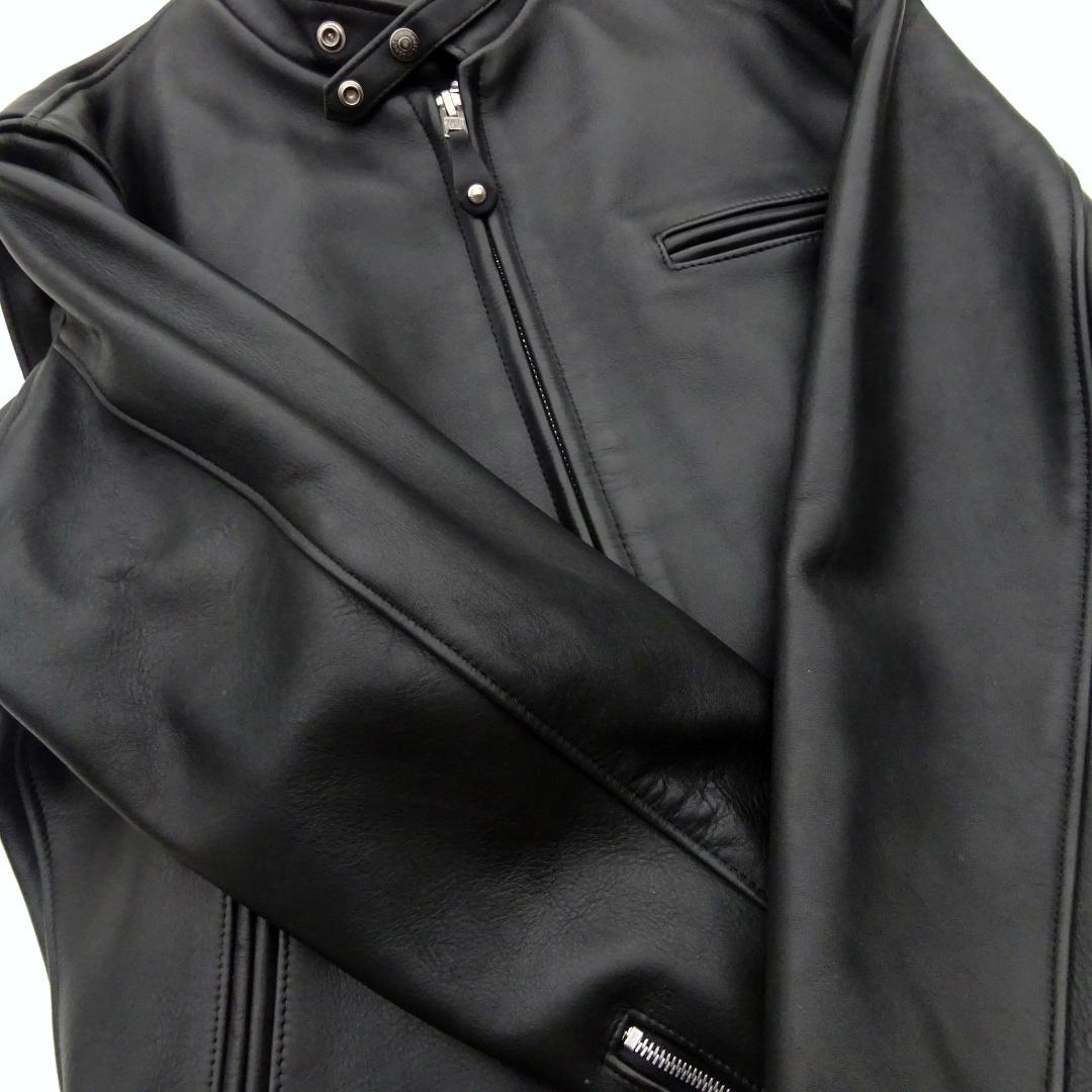 46 美品良品 ショット 641 シングル ライダース レザー ジャケット米国製