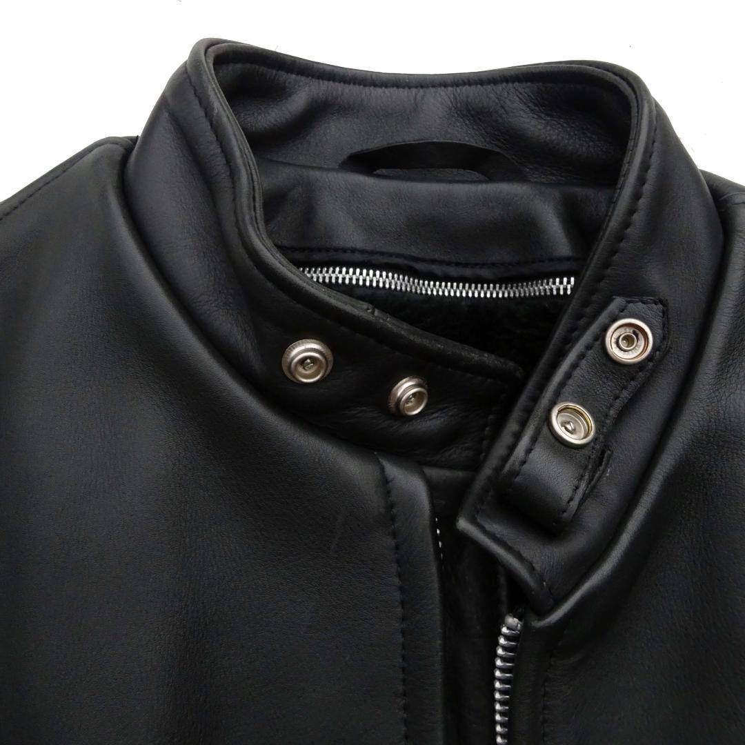 46 美品良品 ショット 641 シングル ライダース レザー ジャケット米国製