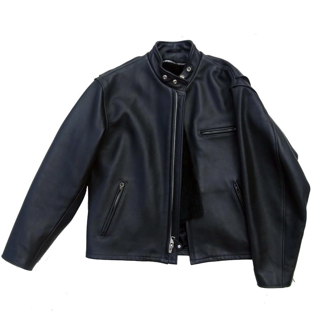 46 美品良品 ショット 641 シングル ライダース レザー ジャケット米国製