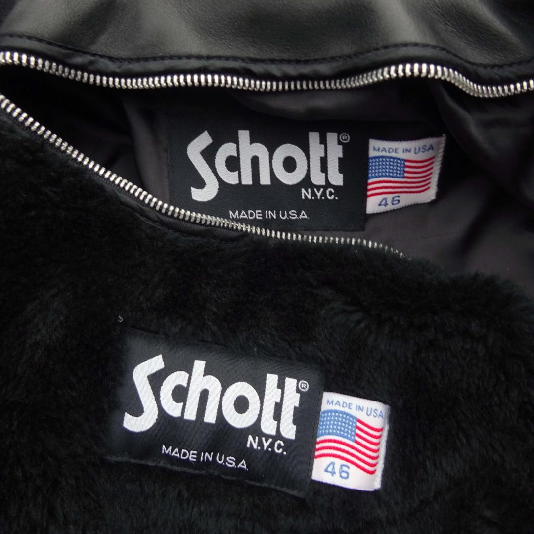 46 美品良品 ショット 641 シングル ライダース レザー ジャケット米国製