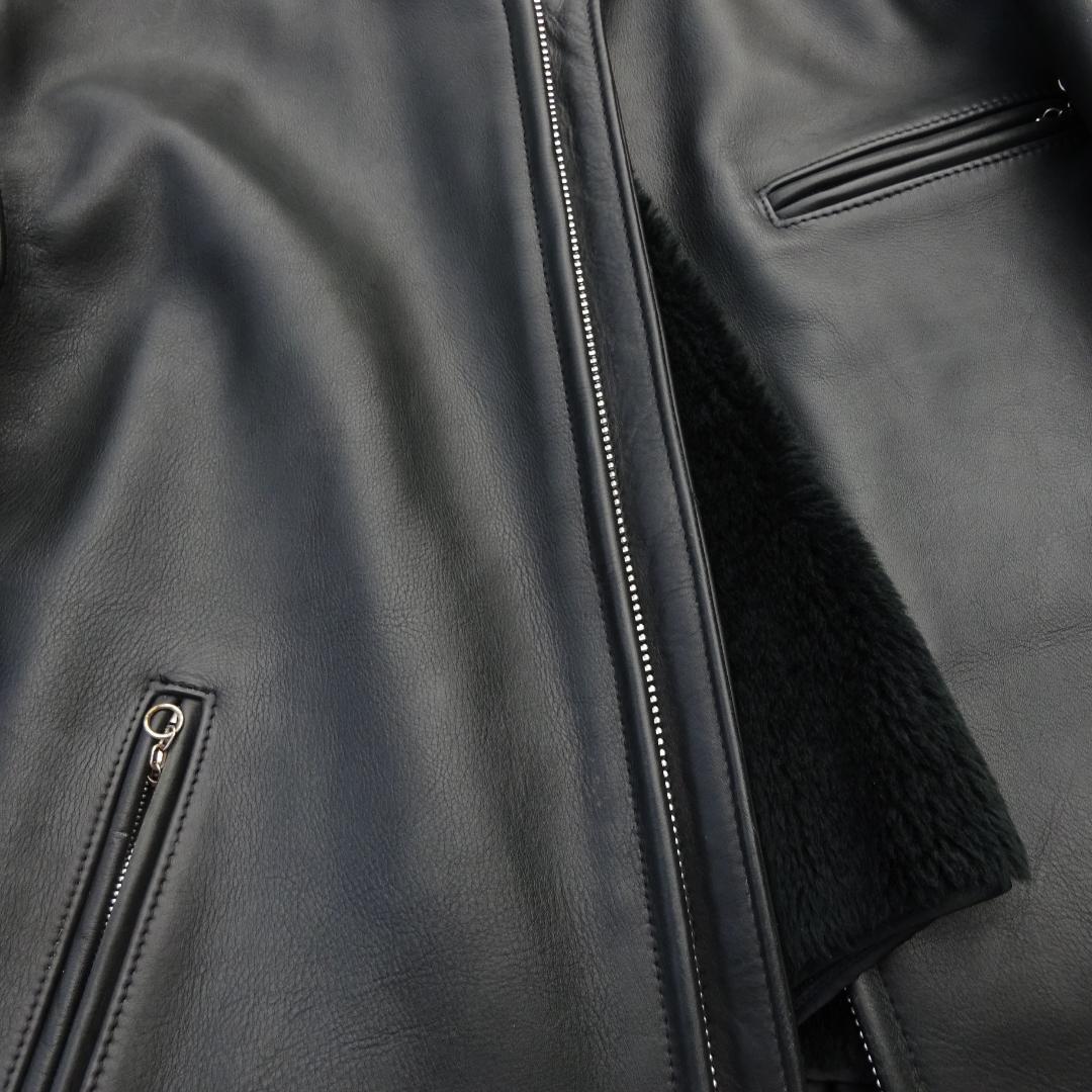 46 美品良品 ショット 641 シングル ライダース レザー ジャケット米国製