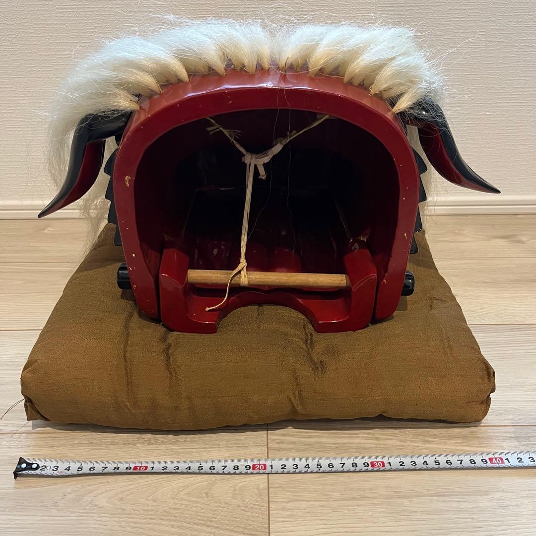獅子舞　獅子頭　お正月　木彫　魔除け　祭　置物　古美術　神楽 木製 木彫
