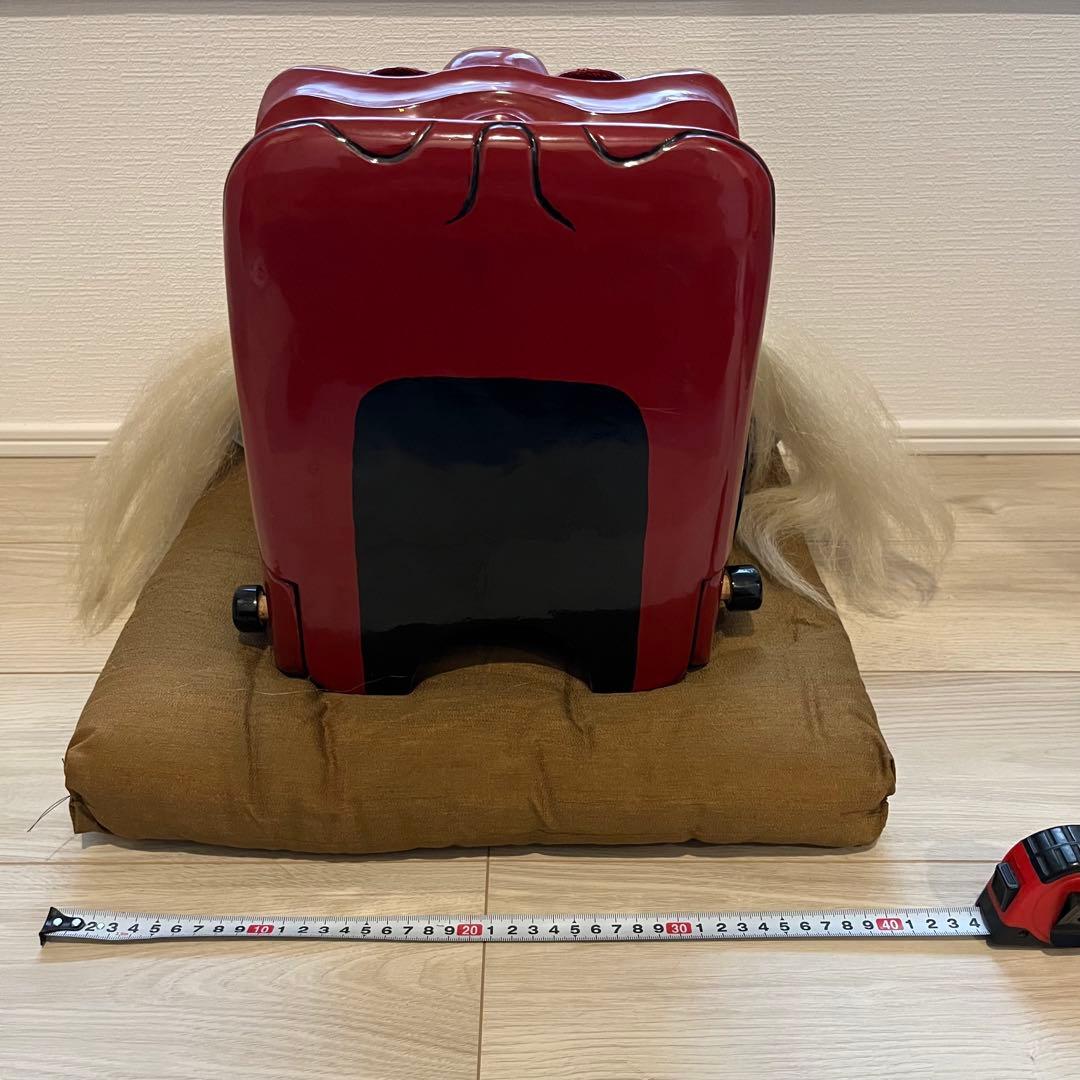 獅子舞　獅子頭　お正月　木彫　魔除け　祭　置物　古美術　神楽 木製 木彫