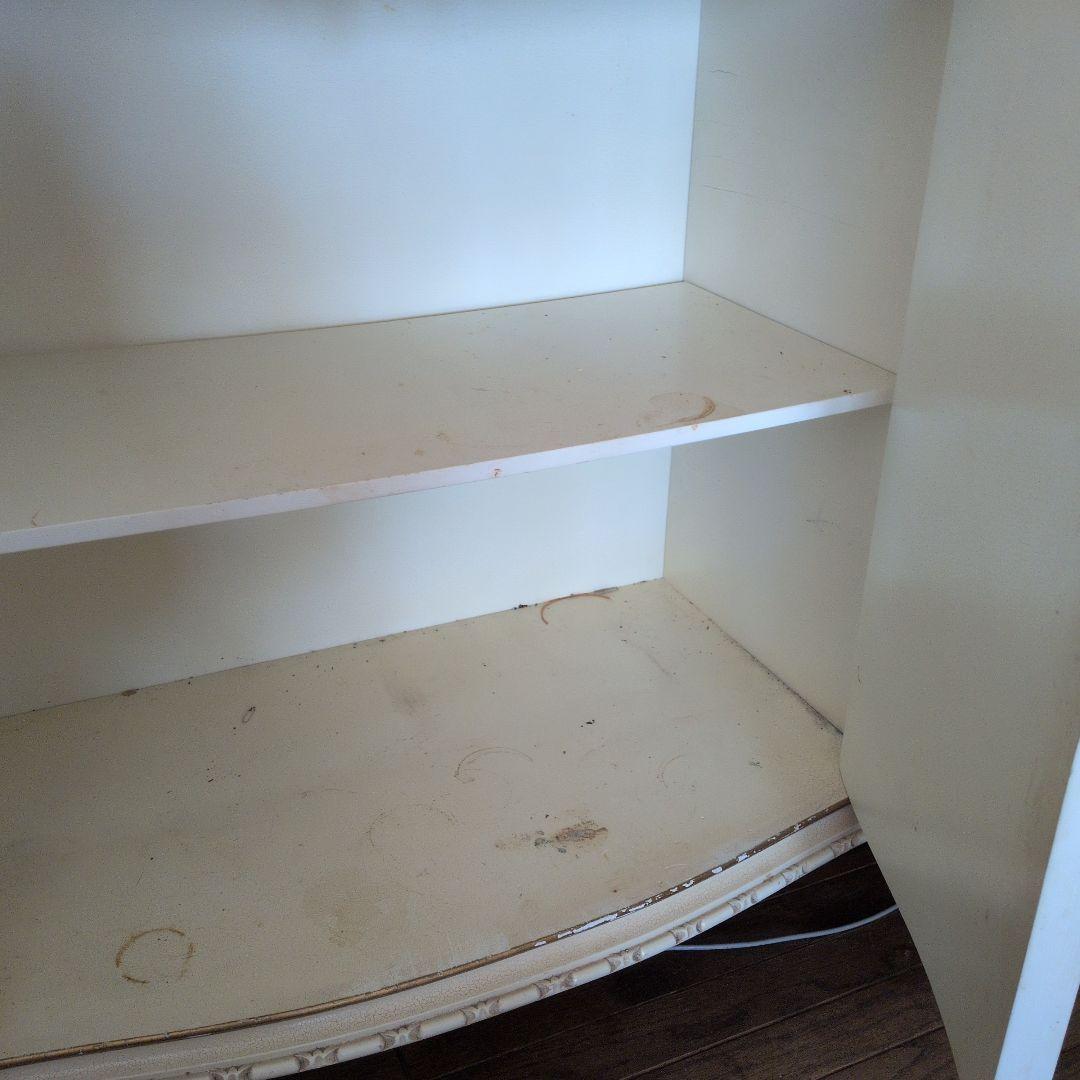 コッペ アイボリー フローラルペイント キャビネット