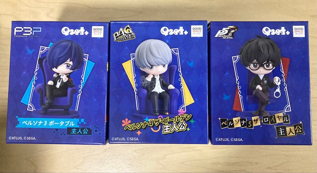 Qset＋ ペルソナシリーズ 全3種セット (P3P/P4G/P5R) 主人公