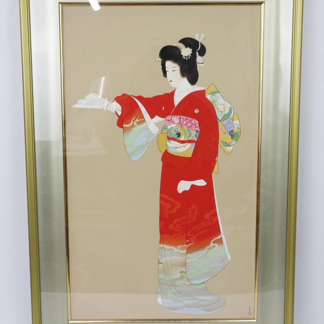 上村松園 「序の舞」 限定 版画 シルクスクリーン 日芸版画院 719×438