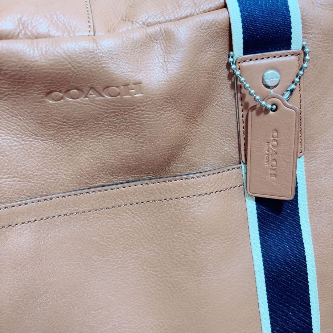 【美品】コーチ coach 2way ボストンバッグ レザー 男女兼用　大容量