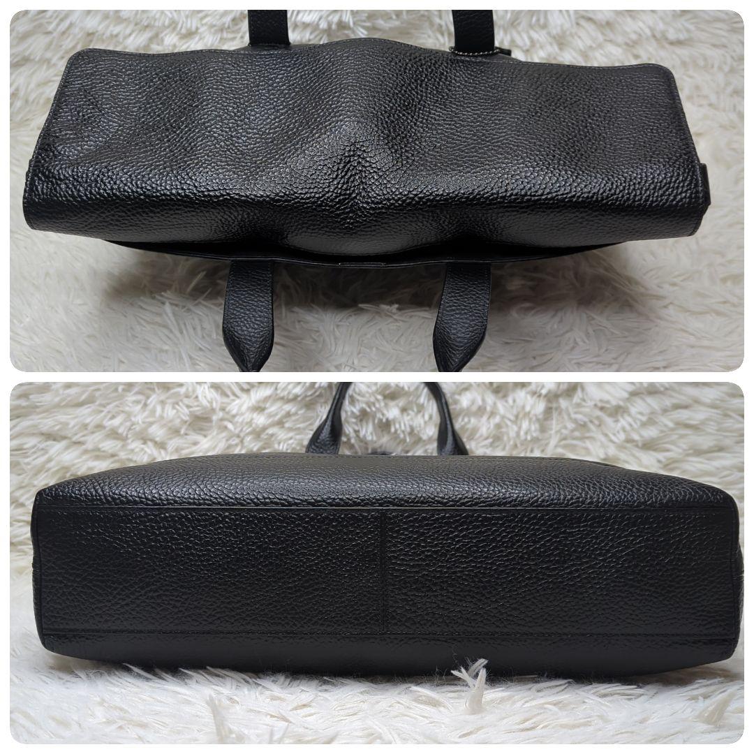 美品✨コーチ ハミルトン ブリーフケース シボ革 黒 A4可 多収納 75757