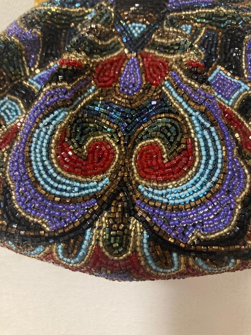 未使用　LUMY ルミーはしもと　ビーズ刺繍　ビーズバッグ　パーティーバッグ