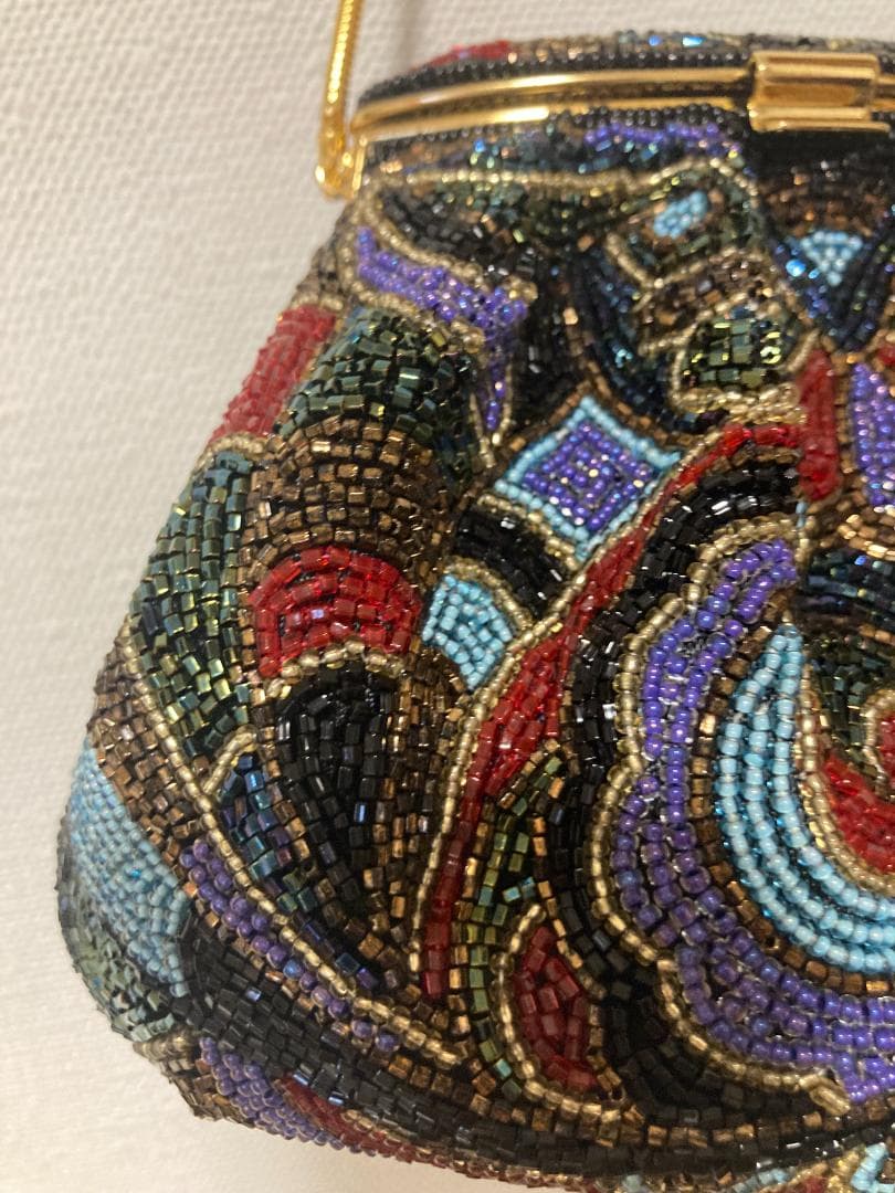 未使用　LUMY ルミーはしもと　ビーズ刺繍　ビーズバッグ　パーティーバッグ