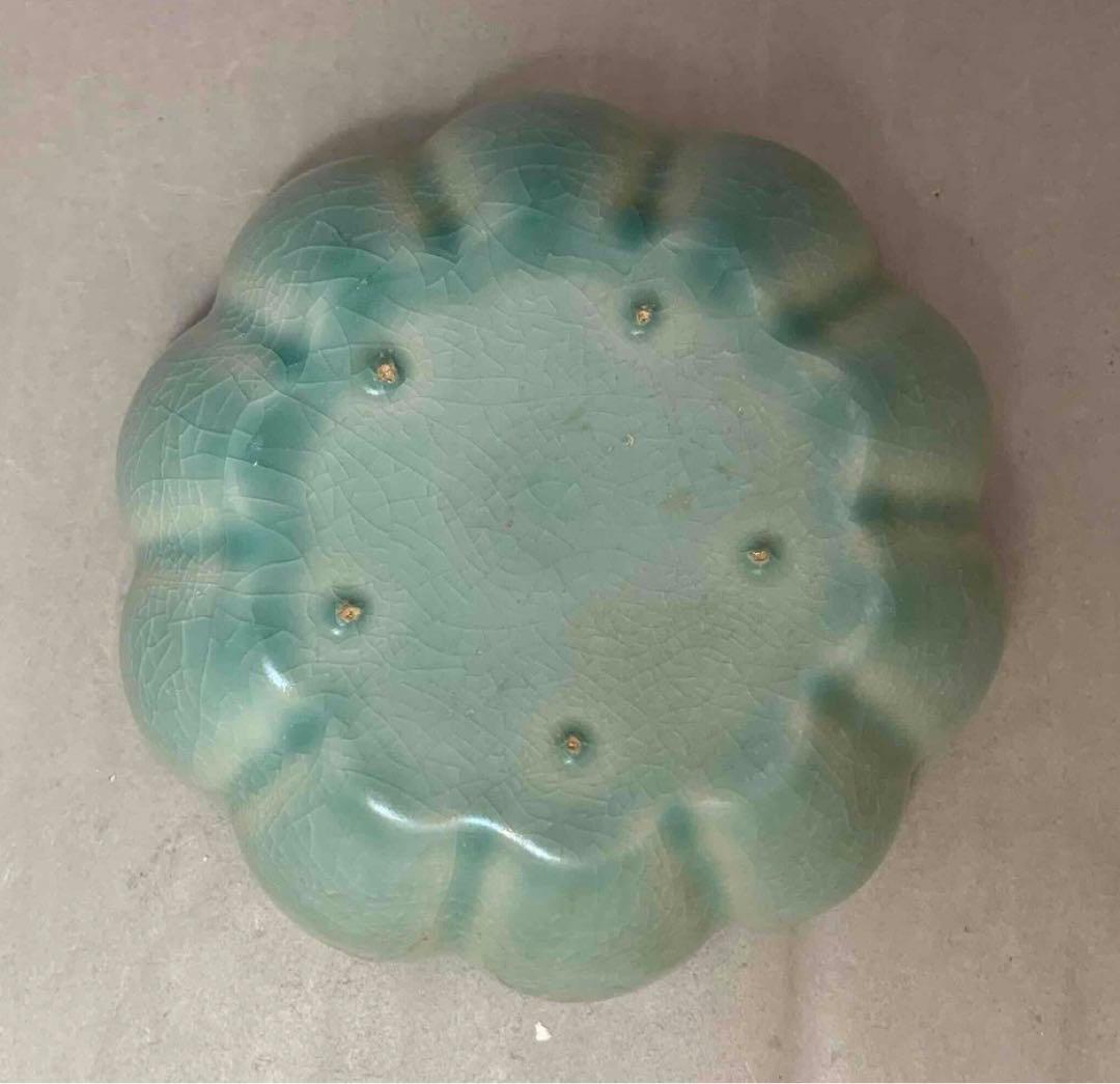 中国 見込み花図　花形洗筆（鉢）　u6230931