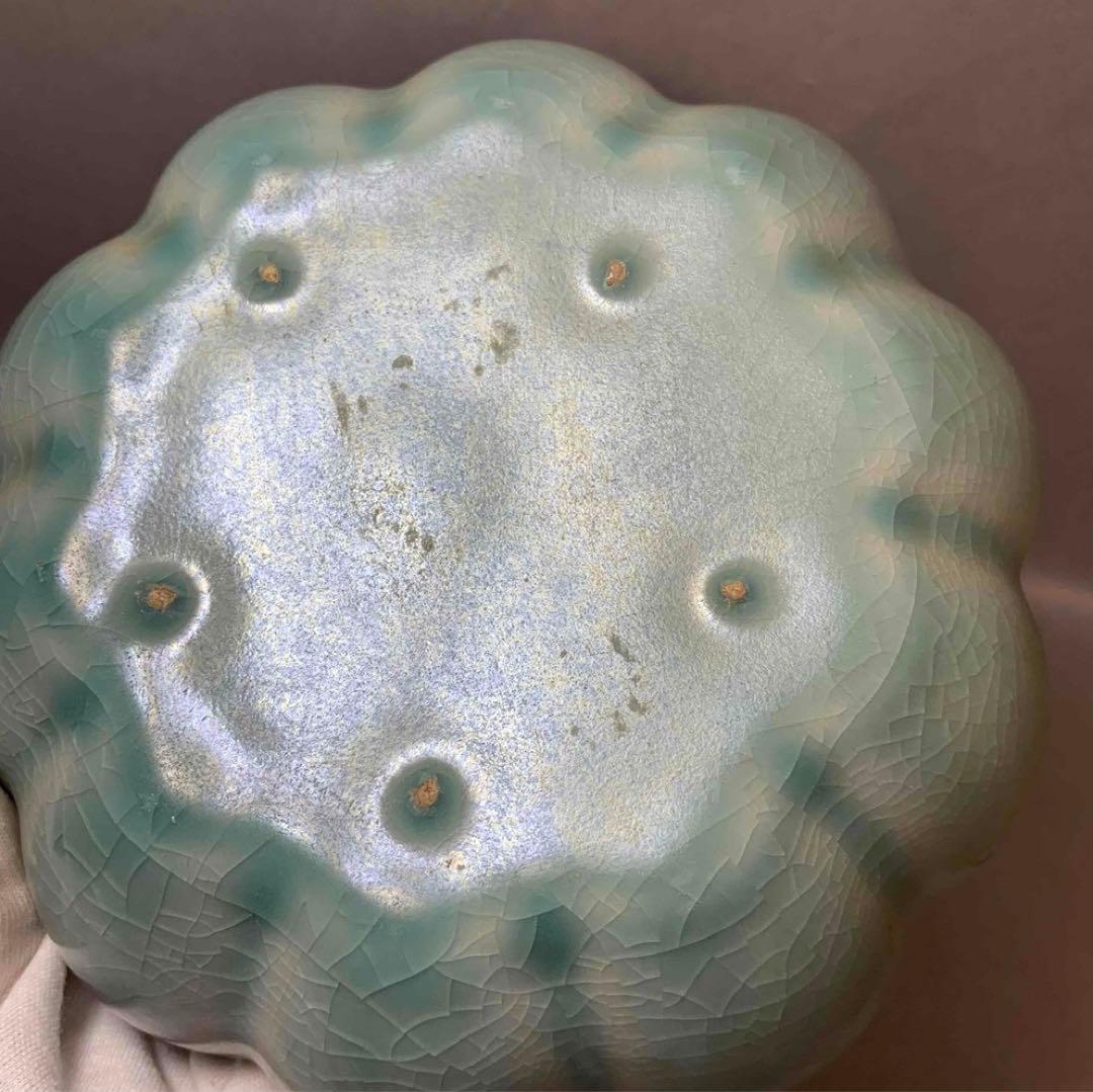 中国 見込み花図　花形洗筆（鉢）　u6230931