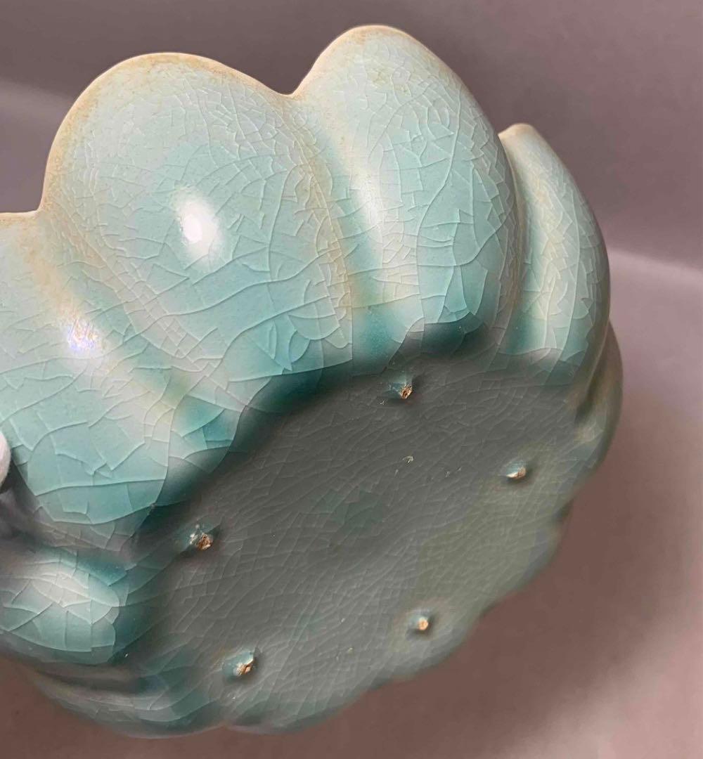 中国 見込み花図　花形洗筆（鉢）　u6230931