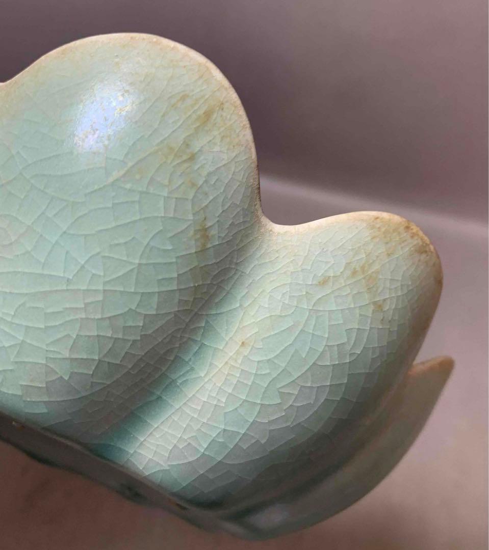 中国 見込み花図　花形洗筆（鉢）　u6230931