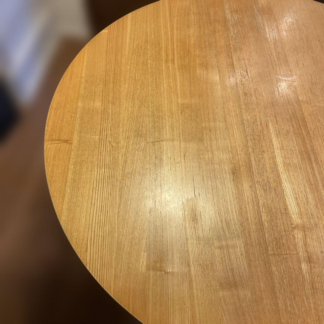 無印良品　円形木製ダイニングテーブル　取り扱い説明書つき