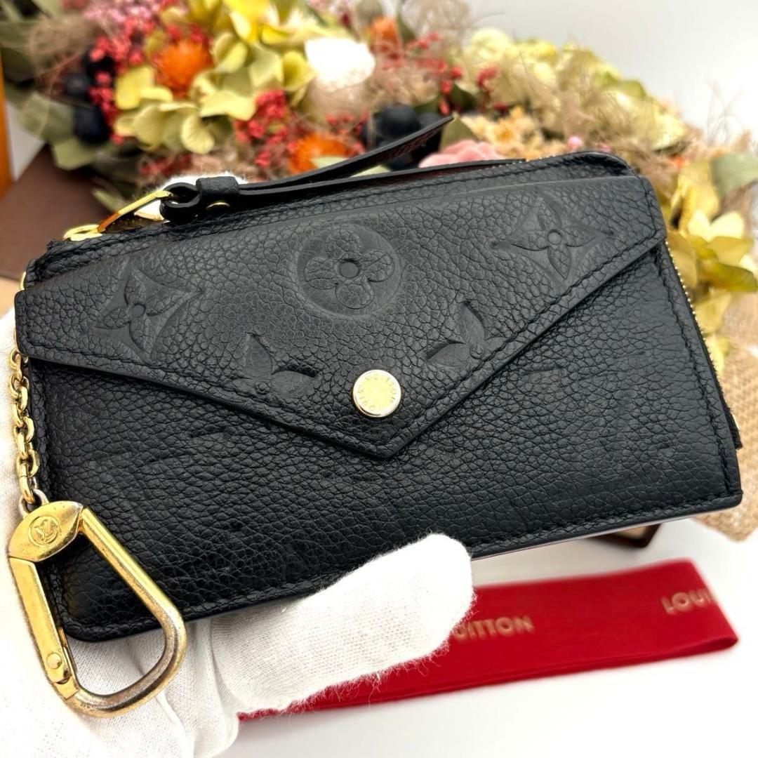 ルイヴィトン カードケース モノグラム アンプラント ブラック 小銭入れ 黒