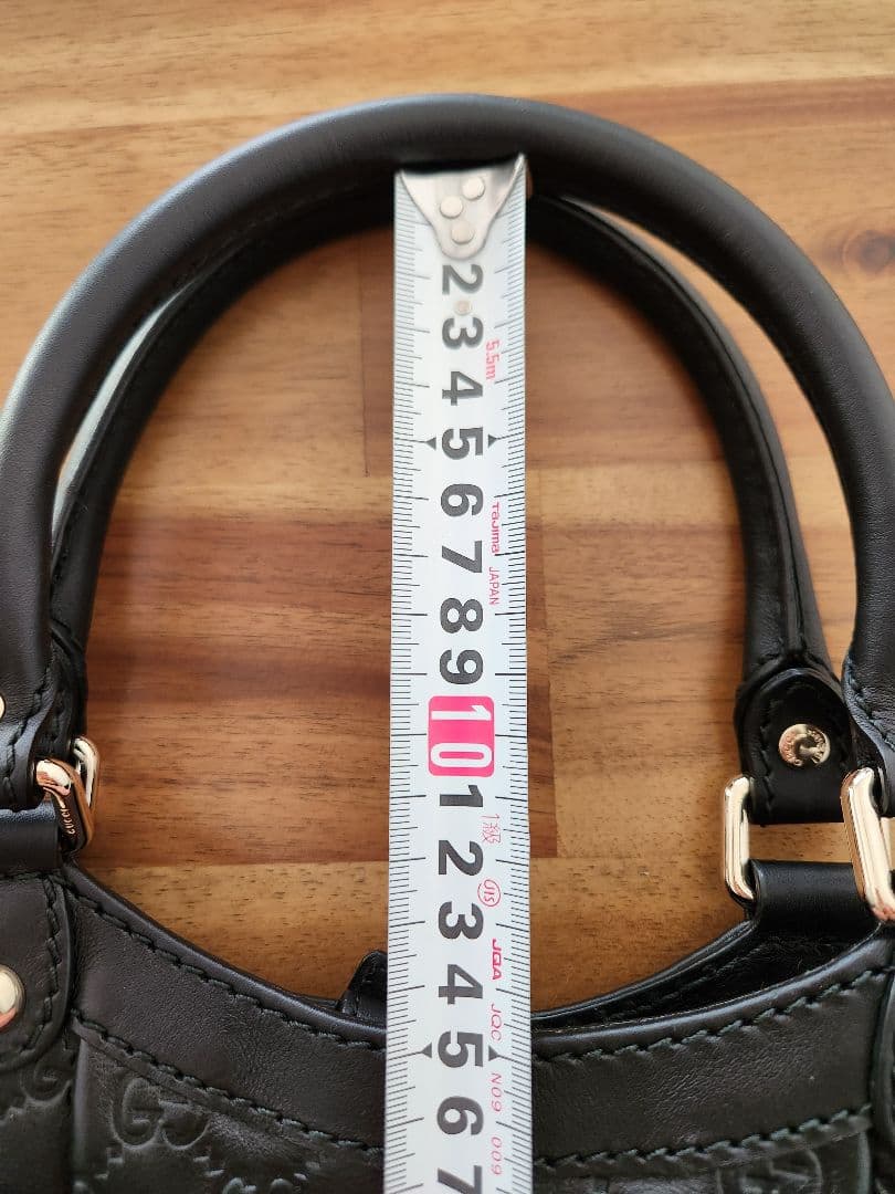 【未使用品】GUCCI グッチ シマ ハンドバッグ レザー CG柄 ブラック