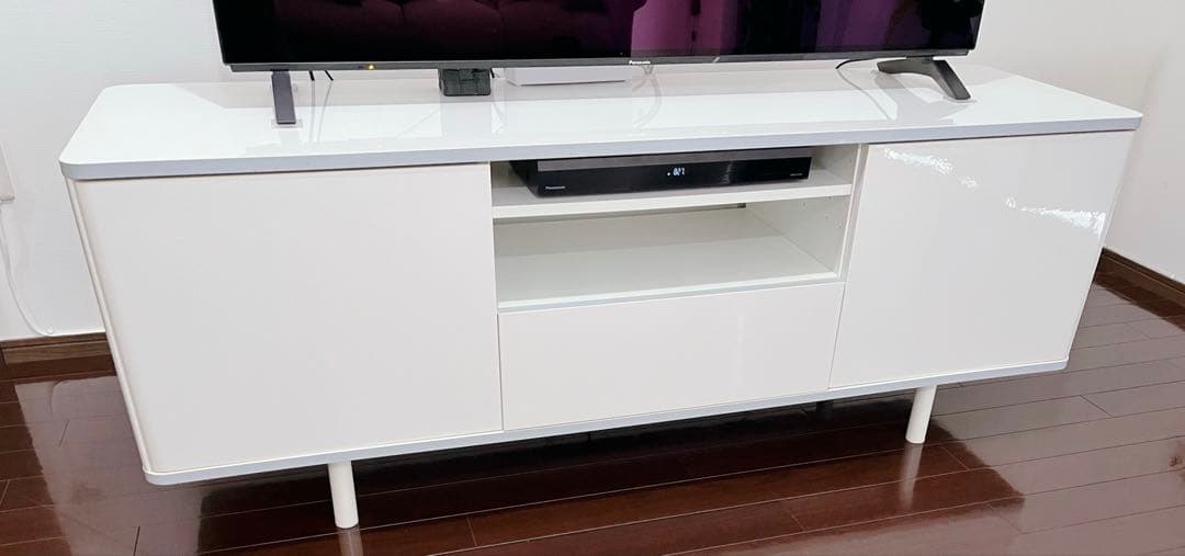 【美品】IKEA テレビ台 ホワイト 収納たっぷりTV台 横幅160cm