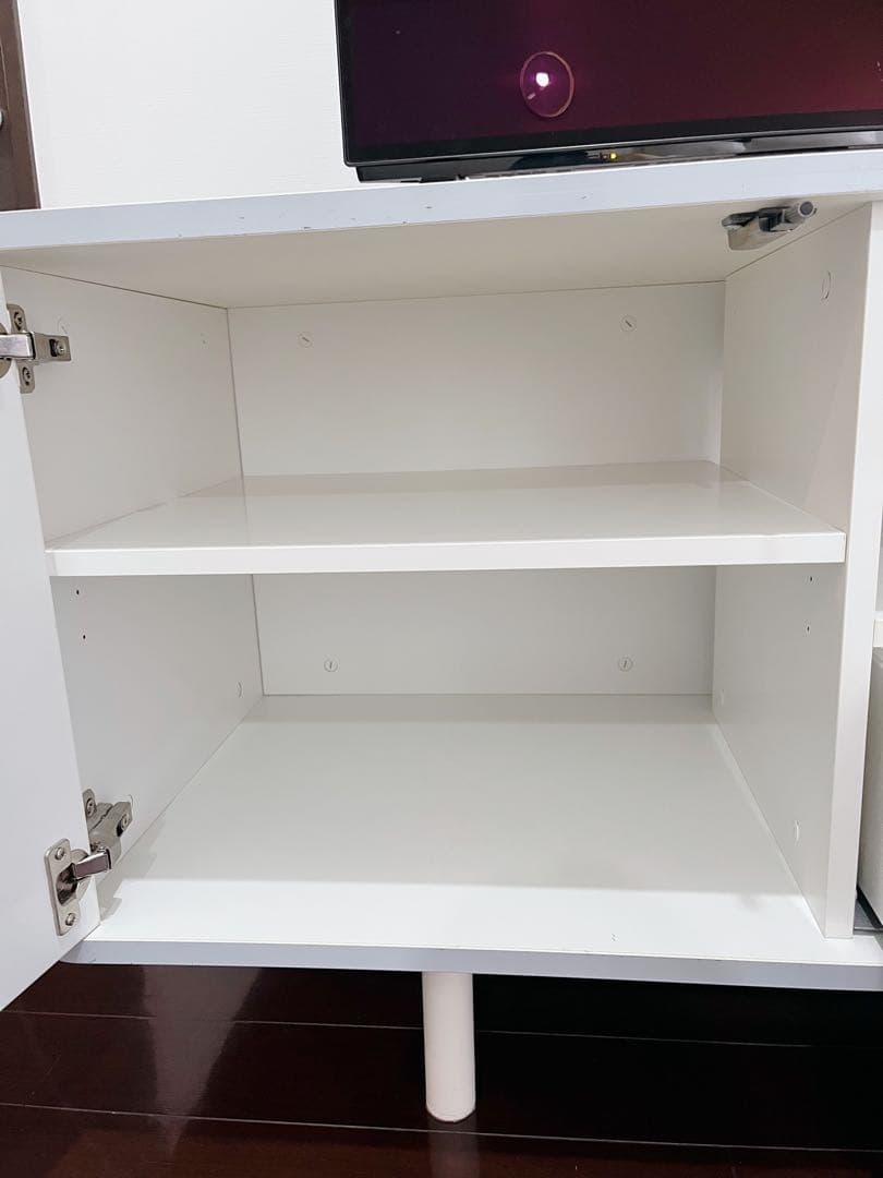 【美品】IKEA テレビ台 ホワイト 収納たっぷりTV台 横幅160cm