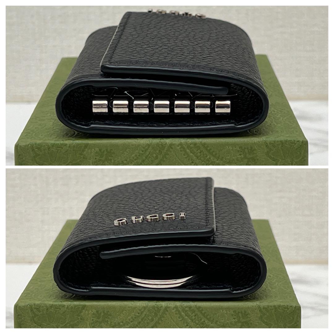 グッチ GUCCI ロゴ キーホルダー キーケース ブラック 鍵 現行品