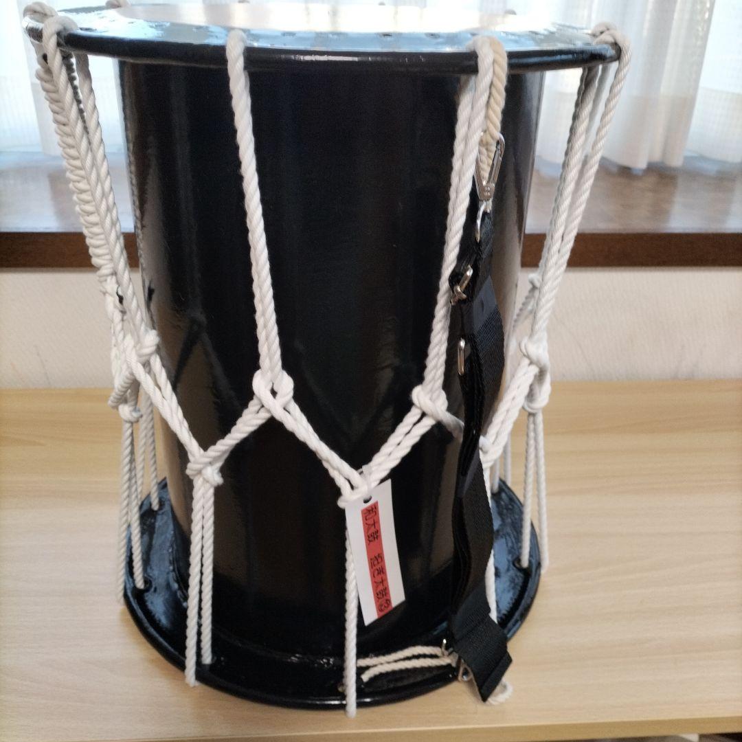 担ぎ太鼓　　和太鼓 　天然皮革　ストラップ付き　中古品⑬