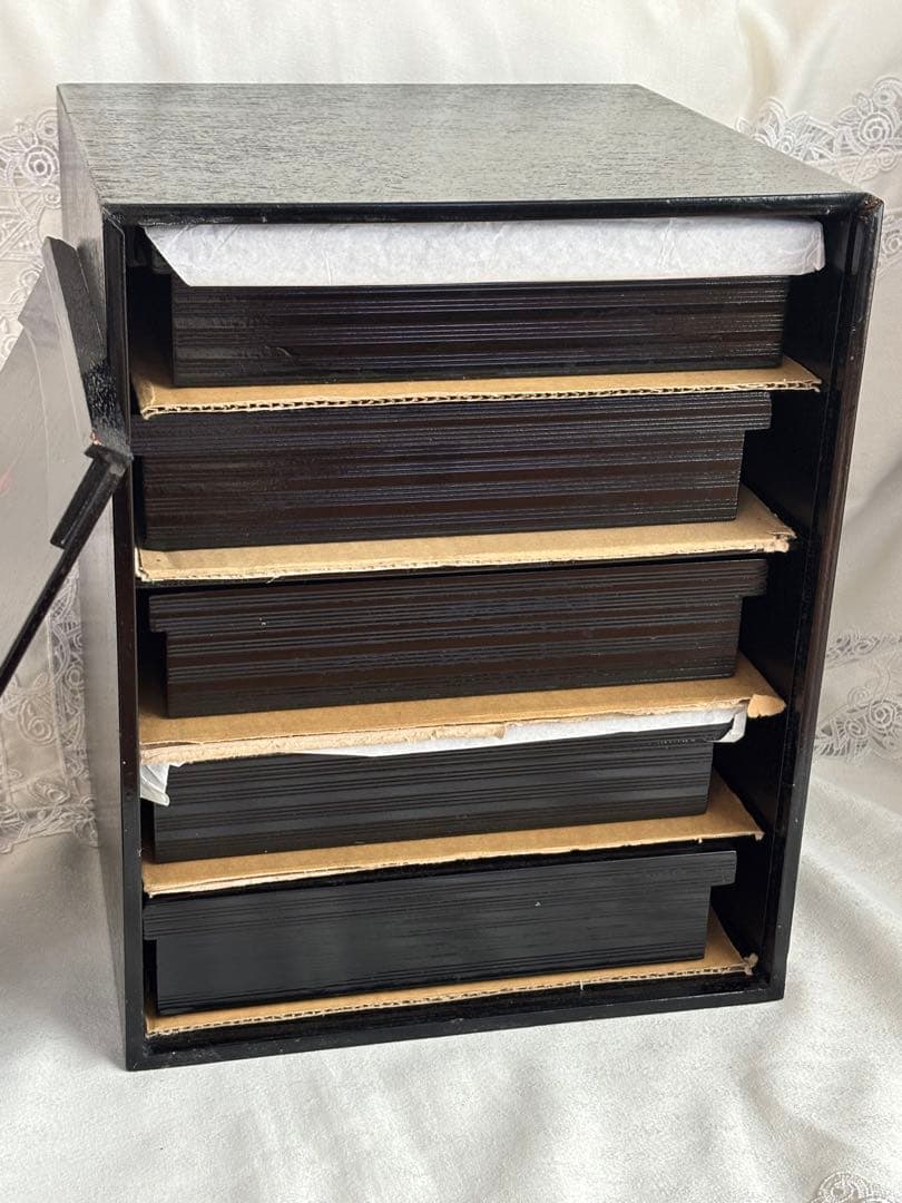 松花堂弁当箱5客セット　外木箱入