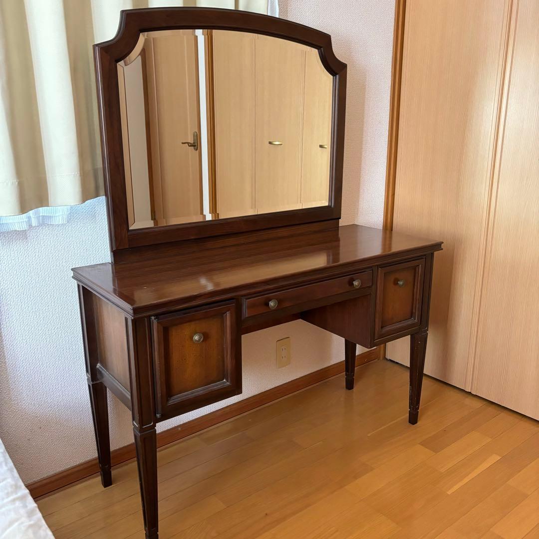 kosuga 木製 ドレッサー 鏡付き アンティーク クラシック