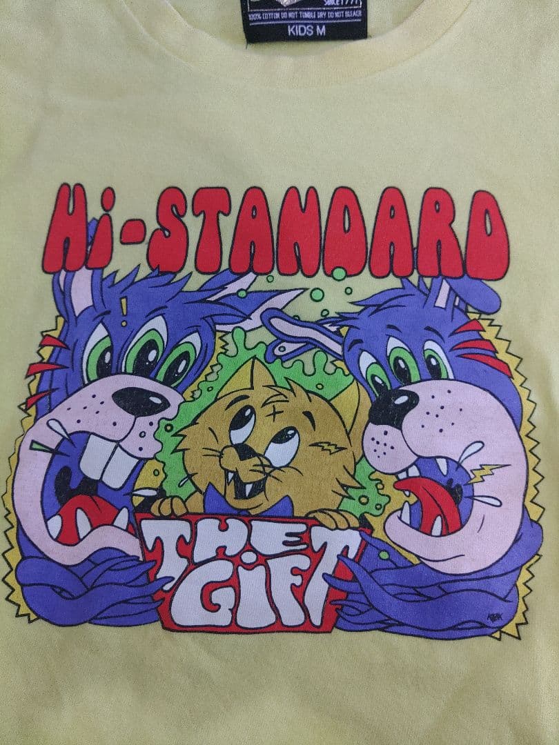 Hi-STANDARD Tシャツ（ホワイト/ブラック）キッズ(イエロー/ブルー)
