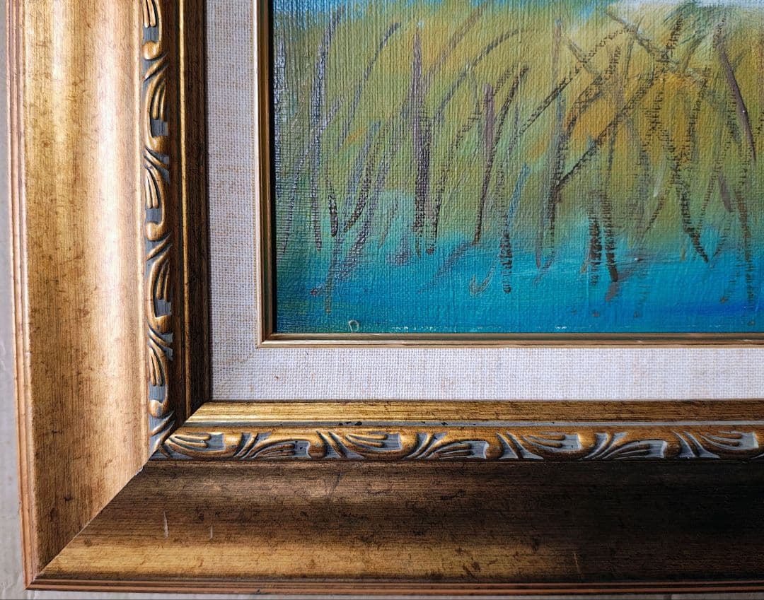 【送料込】F30号 大型 油彩額縁＆油彩画‹キャンバス›セット