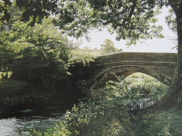 原雅幸、【chiddingstoneの橋】、希少な額装用画集より、新品額装付